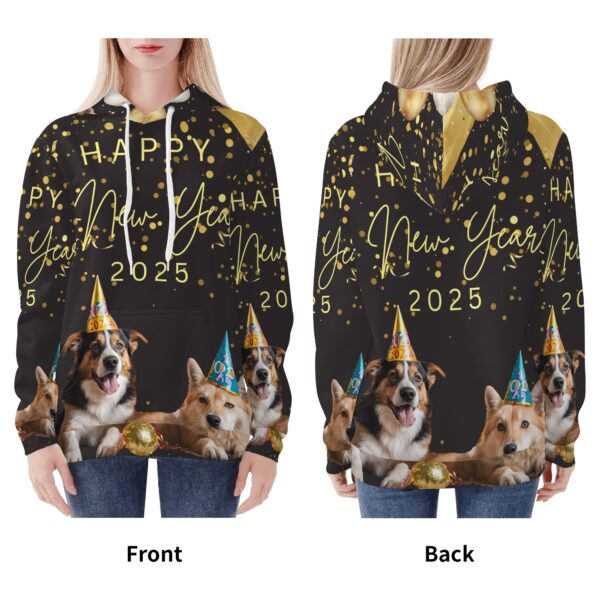 Women's All Over Print Warm Velvets Pair Of Hoodie - Image 6