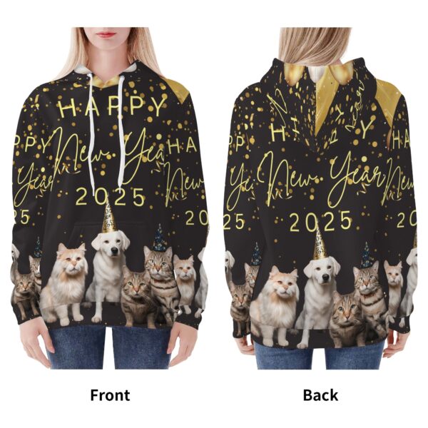 Women's All Over Print Warm Velvets Pair Of Hoodie - Image 6