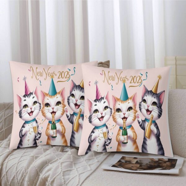 Personalized Set of 2 Pillow Cases Cushion Covers 5 Square Sizes