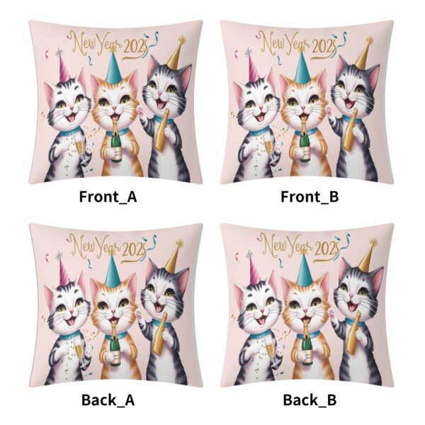 Personalized Set of 2 Pillow Cases Cushion Covers 5 Square Sizes - Image 3