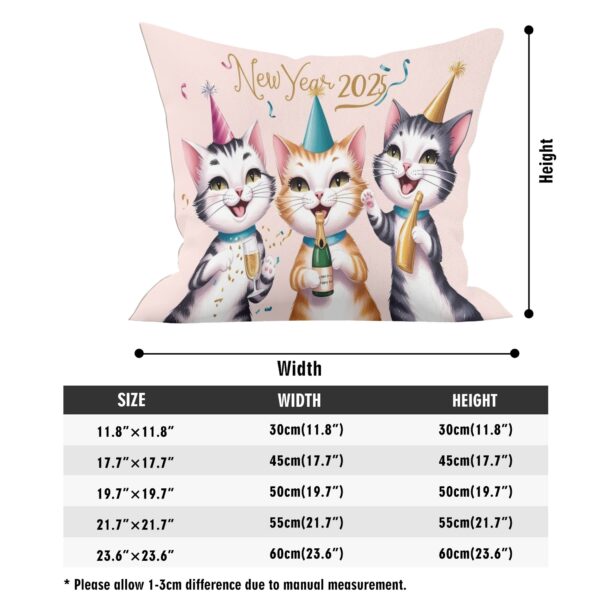 Personalized Set of 2 Pillow Cases Cushion Covers 5 Square Sizes - Image 5