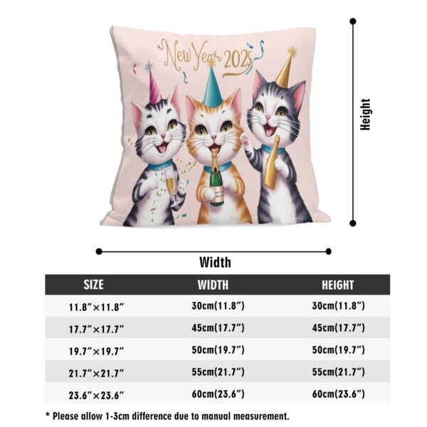 Personalized Peach Velvet 4 Pcs Square Pillow Case Covers - Image 4