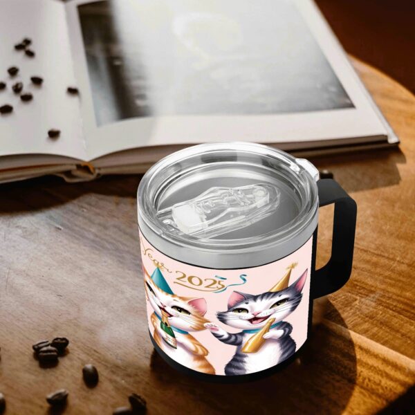 Personalized 14oz Stainless Steel Coffee Mug Coffee Cup with Lid and Handle