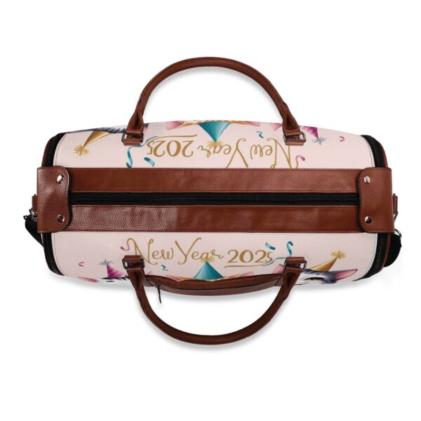 Personalized Leather Duffle Bag Foldable Travel Bag - Image 6