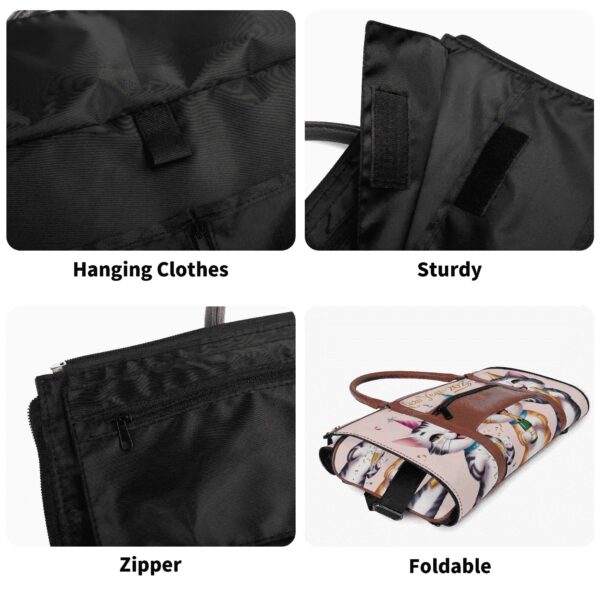 Personalized Leather Duffle Bag Foldable Travel Bag - Image 9