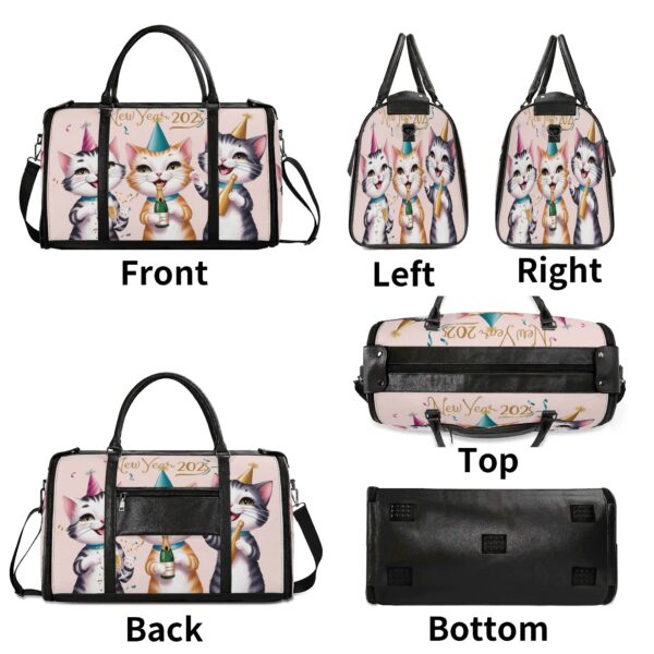 Personalized Leather Duffle Bag Foldable Travel Bag - Image 20