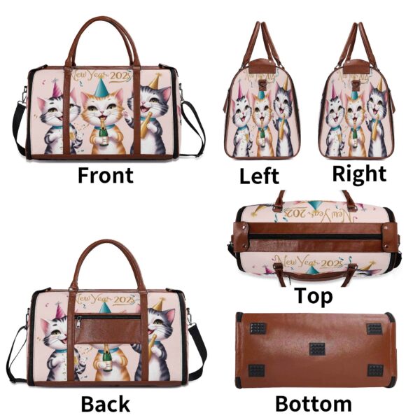 Personalized Leather Duffle Bag Foldable Travel Bag - Image 10