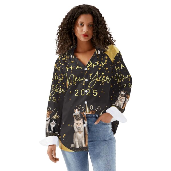 Women's Casual Long Sleeve Button Down Shirt - Image 3