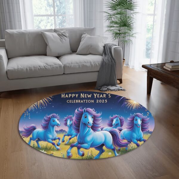 Custom Round Fannel Door Mat Housewarming Gift 2 Sizes for Bedroom - Image 3