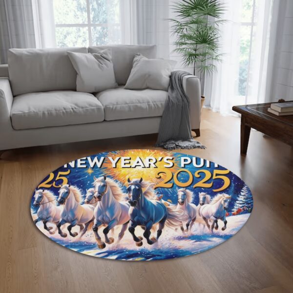 Custom Round Fannel Door Mat Housewarming Gift 2 Sizes for Bedroom - Image 3