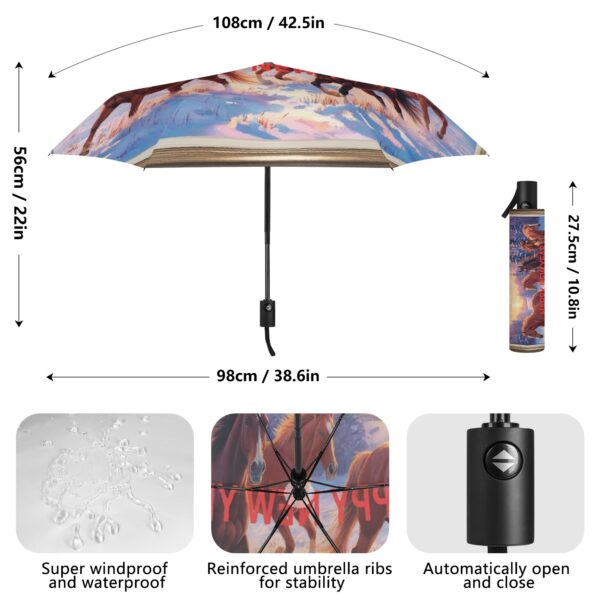 Lightweight Auto Open & Close Umbrella Printing Outside - Image 7