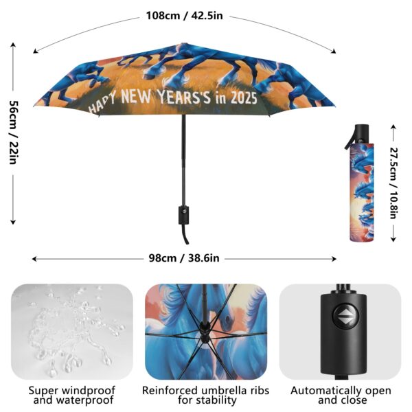 Lightweight Auto Open & Close Umbrella Printing Outside - Image 7