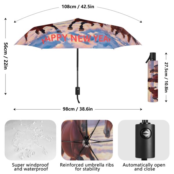 Lightweight Auto Open & Close Umbrella Printing Outside - Image 7