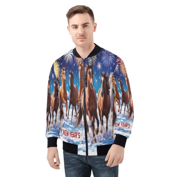 Men's All Over Print Zip Up Bomber Jacket