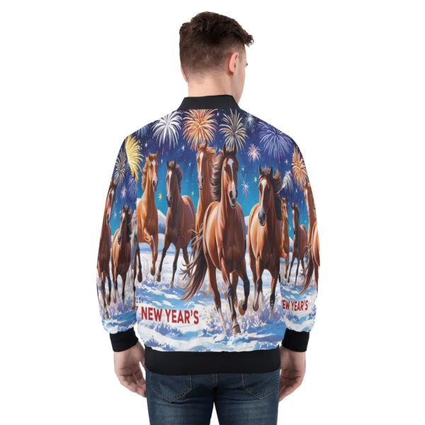 Men's All Over Print Zip Up Bomber Jacket - Image 2