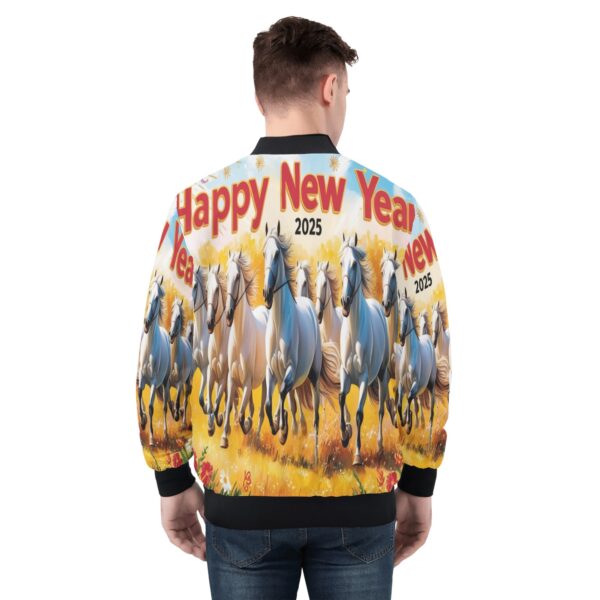 Men's All Over Print Zip Up Bomber Jacket - Image 2