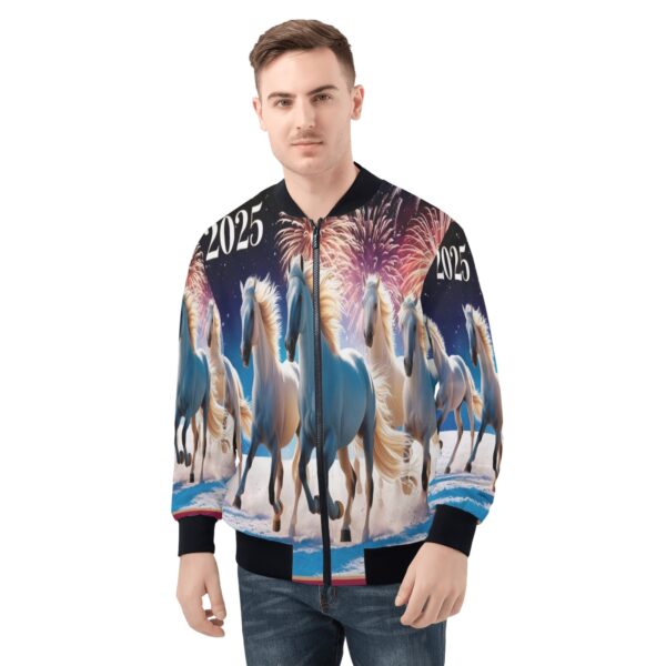 Men's All Over Print Zip Up Bomber Jacket