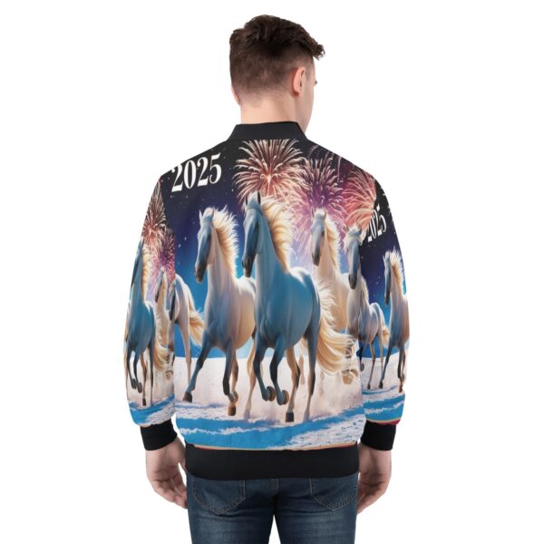 Men's All Over Print Zip Up Bomber Jacket - Image 2