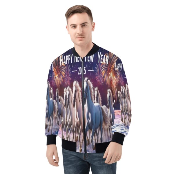 Men's All Over Print Zip Up Bomber Jacket