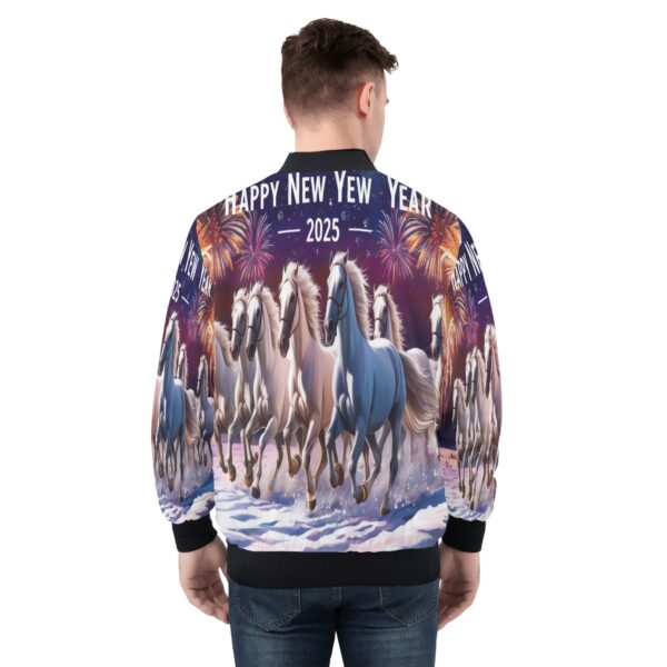 Men's All Over Print Zip Up Bomber Jacket - Image 2