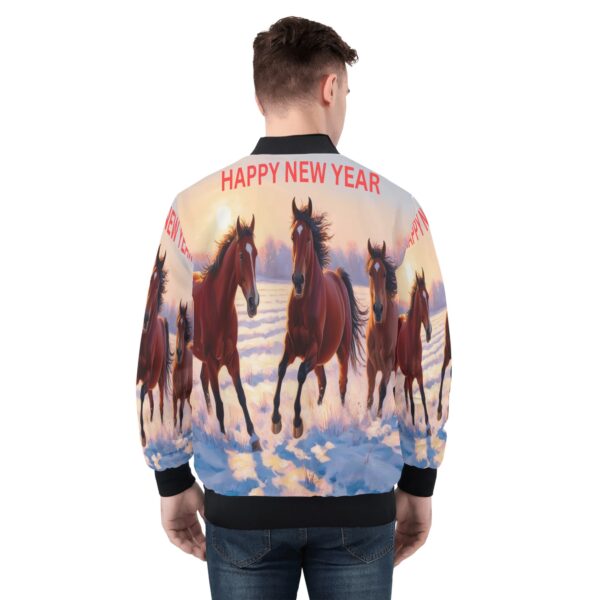 Men's All Over Print Zip Up Bomber Jacket - Image 2