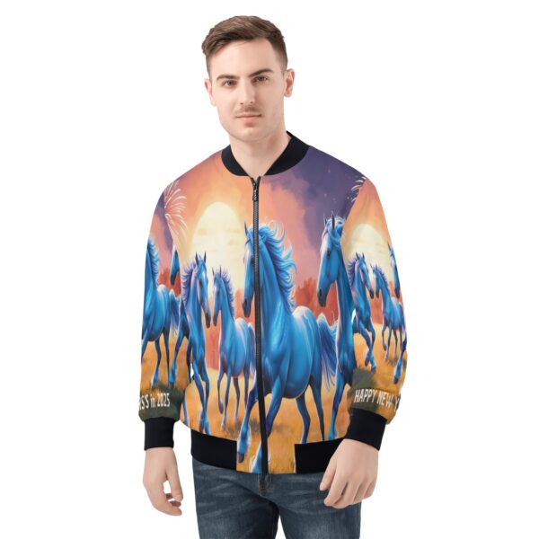 Men's All Over Print Zip Up Bomber Jacket