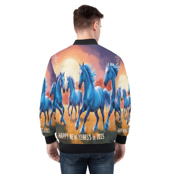 Men's All Over Print Zip Up Bomber Jacket - Image 2