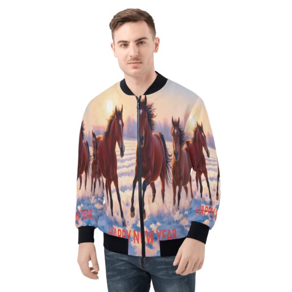 Men's All Over Print Zip Up Bomber Jacket