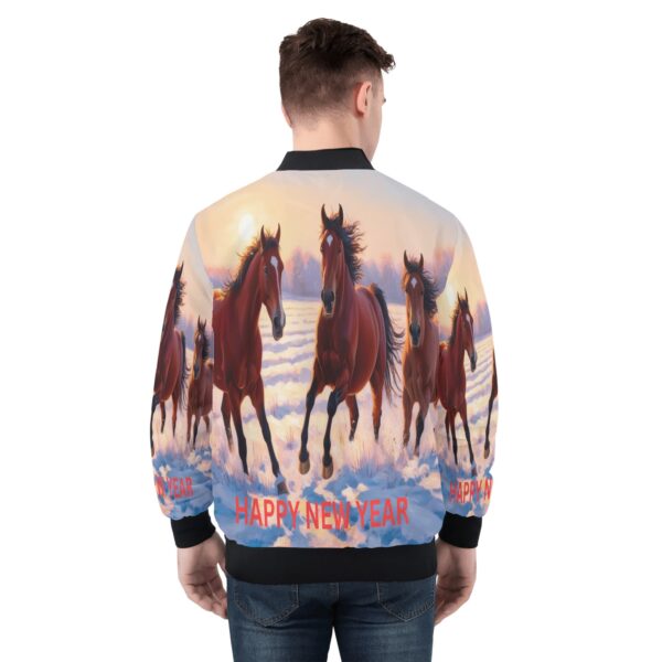 Men's All Over Print Zip Up Bomber Jacket - Image 2