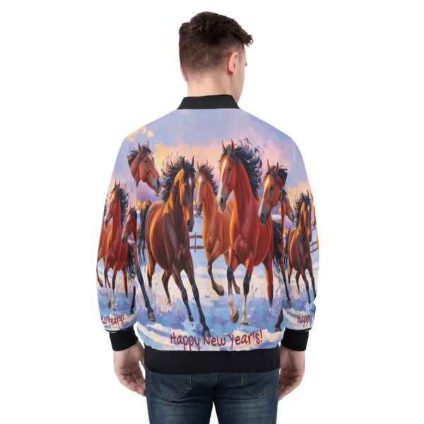 Men's All Over Print Zip Up Bomber Jacket - Image 2