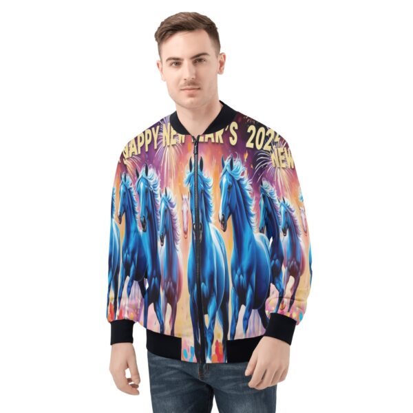 Men's All Over Print Zip Up Bomber Jacket