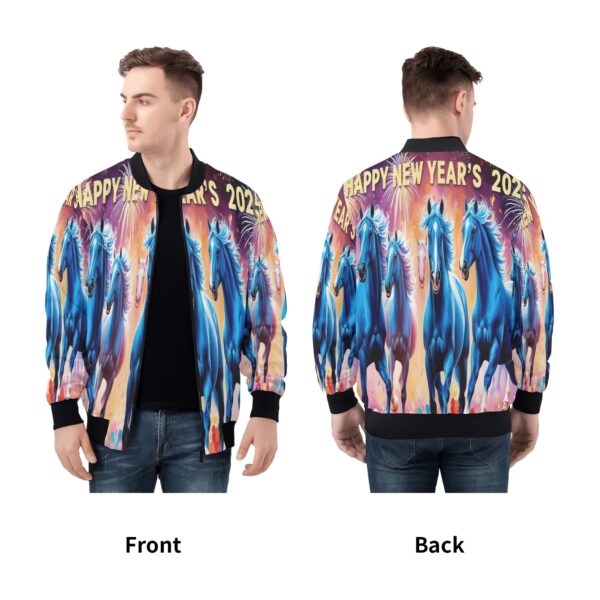 Men's All Over Print Zip Up Bomber Jacket - Image 5