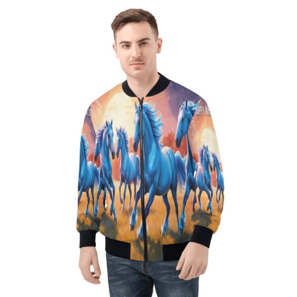 Men's All Over Print Zip Up Bomber Jacket