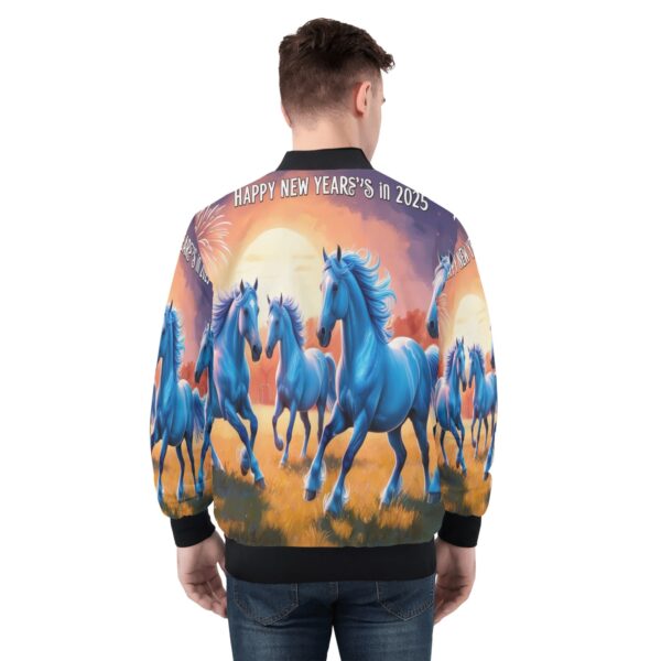 Men's All Over Print Zip Up Bomber Jacket - Image 2