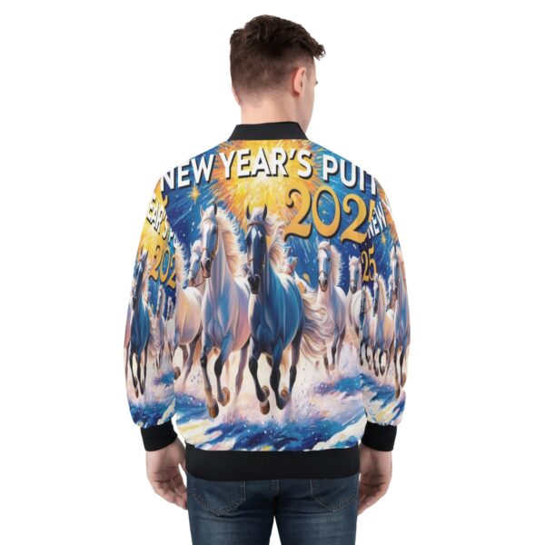 Men's All Over Print Zip Up Bomber Jacket - Image 2