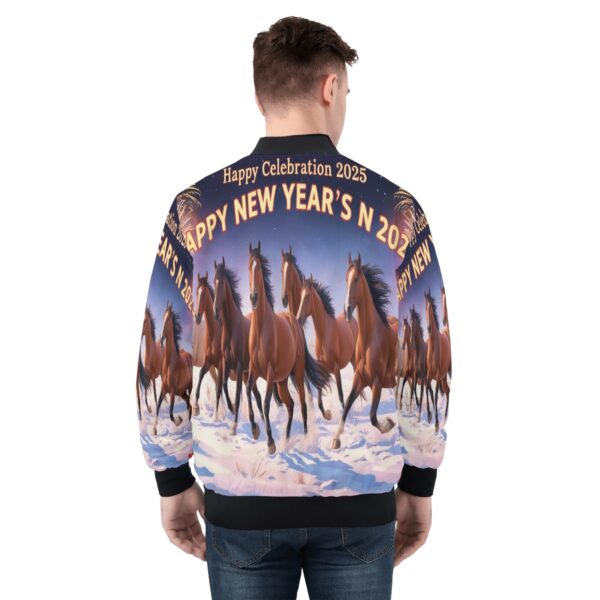 Men's All Over Print Zip Up Bomber Jacket - Image 2