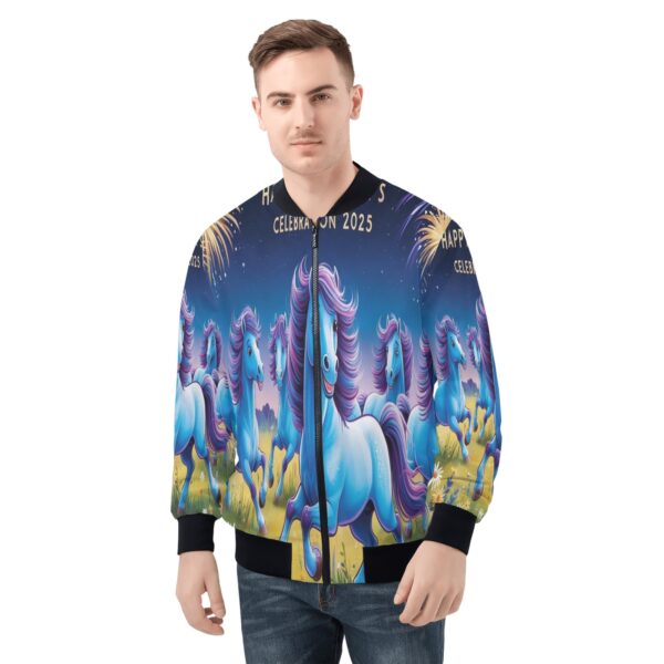 Men's All Over Print Zip Up Bomber Jacket