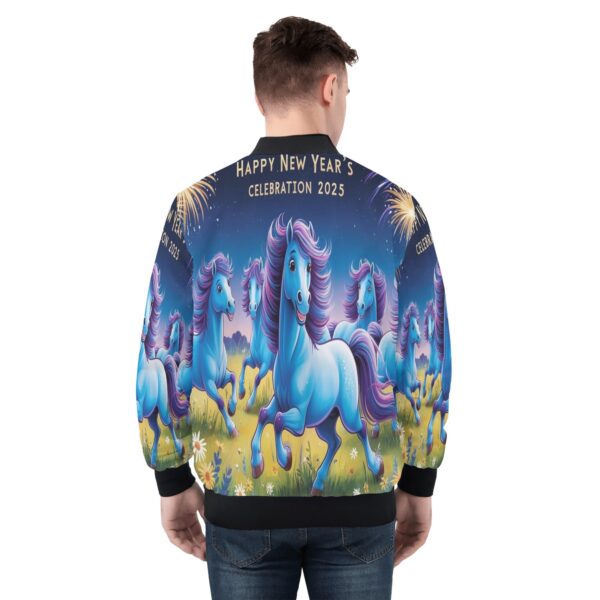 Men's All Over Print Zip Up Bomber Jacket - Image 2