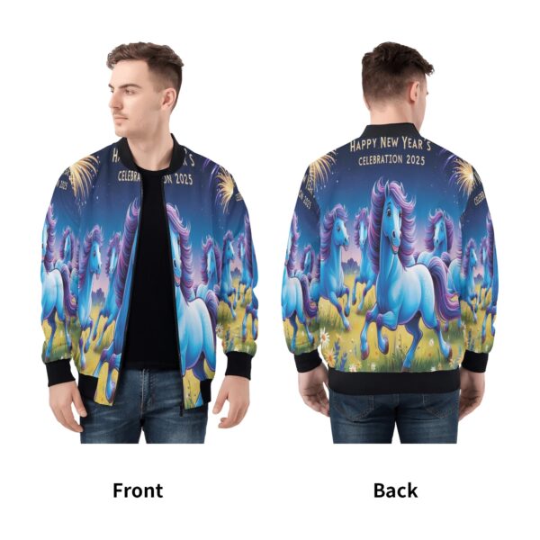 Men's All Over Print Zip Up Bomber Jacket - Image 5