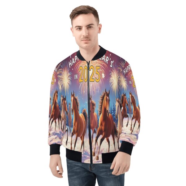 Men's All Over Print Zip Up Bomber Jacket