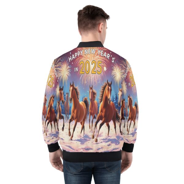 Men's All Over Print Zip Up Bomber Jacket - Image 2