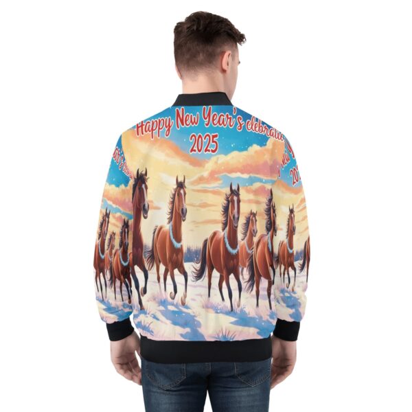 Men's All Over Print Zip Up Bomber Jacket - Image 2