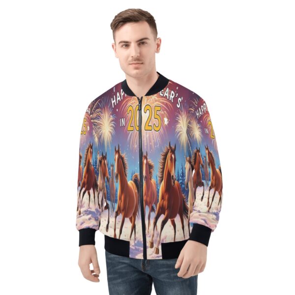 Men's All Over Print Zip Up Bomber Jacket