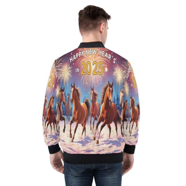 Men's All Over Print Zip Up Bomber Jacket - Image 2