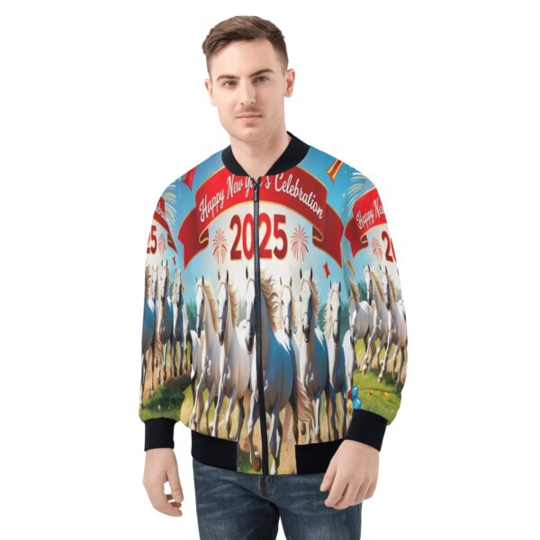 Men's All Over Print Zip Up Bomber Jacket