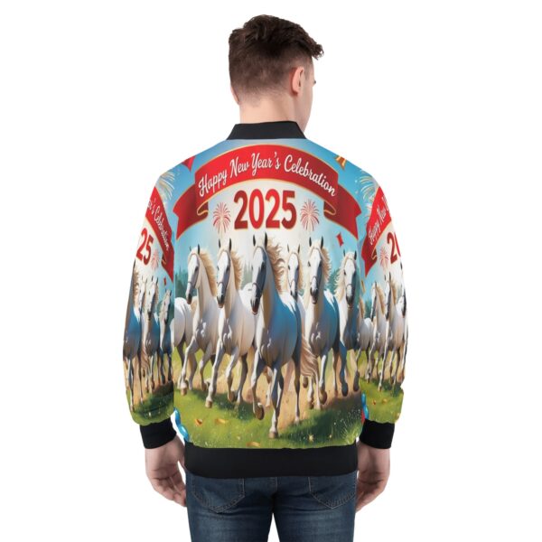 Men's All Over Print Zip Up Bomber Jacket - Image 2