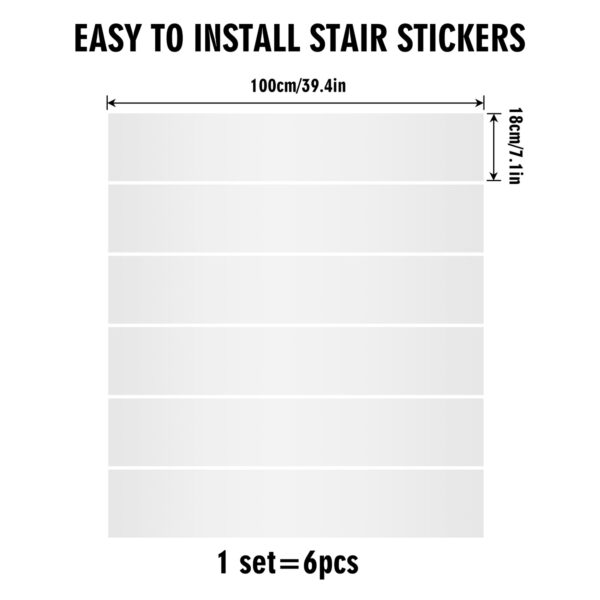 6Pcs  Stairs Stickers - Image 3