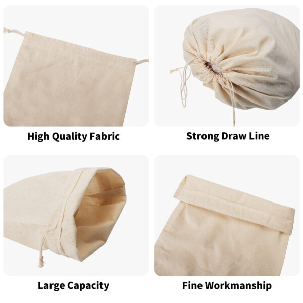 4 Sizes Cotton Dust Proof Storage Bag Drawstring Pouch Bag - Image 5