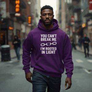 You Can’t Break Me, I’m Rooted in Light” Hoodie
